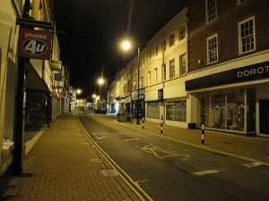 Newport High Street at night The shops online aren't closed. Ecommerce is booming.
